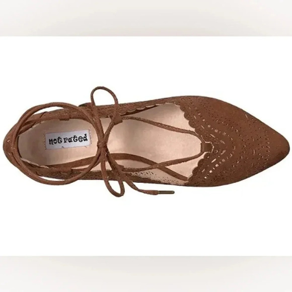 NWOT‎ Not rated pointed toe lace up flats size 8 - Picture 10 of 11